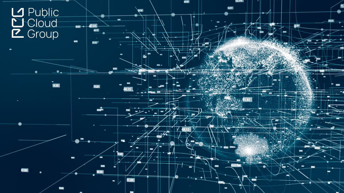 A world expands into technology and data as an illustration with the PCG Logo on it