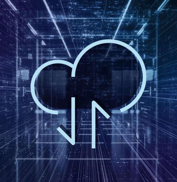 The graphic shows a cloud icon in a data center It symbolizes the Public Cloud Group (PCG) for migration to the AWS Cloud.