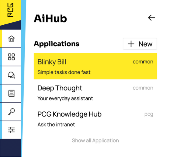 AIHub Screenshot of PCG Trusted AIHub.