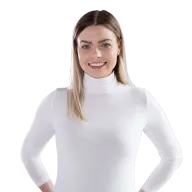 Professional portrait of Alina Schneider smiling in a white top.