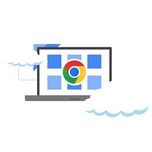 A vibrant image showcasing the clean and user-friendly interface of the Chrome Operating System on a laptop screen.